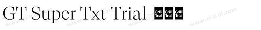 GT Super Txt Trial字体转换